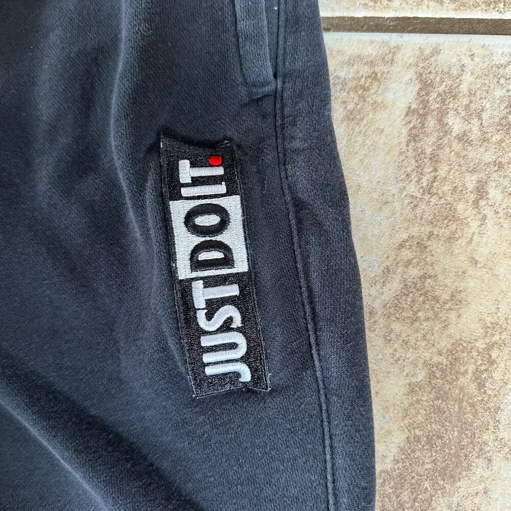 Nike Black Sweatpants Size Large Just Do‎ It Basic Logo Elastic Waist Pull On